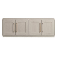 Hudson&Canal - Meuble TV Tillman pour téléviseurs jusqu'à 75" - Blanc aulne-Une conception de transition peut accueillir des téléviseurs jusqu'à 75 pouces pour votre espace de divertissement