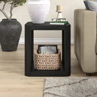 Hudson&Canal - Table d'appoint carrée Stellan 20 po de largeur - Grain noir-Caractéristiques assemblage facile