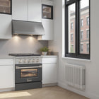 Kucht - 30 po Série KNG Cuisinière Pro Style au gaz propane - Acier inoxydable/Gris ciment-Les brûleurs étanches facilitent le nettoyage de la cuisinière