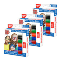 Kwik Stix - Face Stix TPG633-3 Bâtons de maquillage pour le visage - 6 couleurs par ensemble - 3 ensembles-100% sécuritaire! Non-toxique et sans gluten