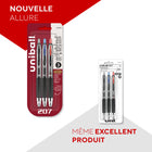 uni-ball - Stylos gel rétractables 207 – 0,7 mm – assortis – paquet de 3-uni Super Ink piège l’encre gel dans le papier, créant un lien solide qui résiste à la fraude de documents