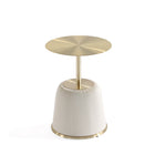 Manhattan Comfort - Ensemble de 2 tables : table basse moderne Anderson 71,5 cm et table d’appoint 40 cm - Crème-10