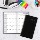 AT-A-GLANCE - Agenda mensuel de poche 2026 - 6 1/16 po H x 3 5/8 po l - noir - bilingue-Couverture en similicuir noir