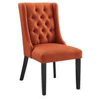 Modway - Baronet Bouton touffé Tissu Chaise à manger - Orange-Fauteuil d’appoint moderne élégant