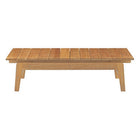 Modway - Bayport Terrasse extérieure Teck Table basse - Naturel-Grains du bois richement texturés