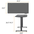 ShoppingAll - Bureau debout électrique à double moteur 48 larg. po - Noir-Assemblage requis