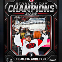 Frameworth - Cadre photoglass de Frederik Andersen 16x20 des Carolina Hurricanes champions Coupe Stanley - 18 po l x 22 po H-Photo sous licence officielle NHL et NHLPA : cadre PhotoGlass de Frederik Andersen 16x20 des Carolina Hurricanes champions de la Coupe Stanley 2026 motif bouclier pour les amateurs et collectionneurs des Carolina Hurricanes