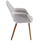 Modway - Aegis Fauteuil à manger Ensemble de 2 - Gris clair-Rembourrage en mousse pour le confort