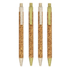 Gry Mattr - Ensemble de 4 stylos à bille - Liège-Les barillets en papier recouverts de liège offrent une allure naturelle unique