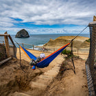 Grand Trunk - Double Deluxe Hamac double avec sangles - Marine / Bleu pâle-Comprend un sac de rangement pour des déplacements sans souci