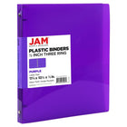 JAM Paper - Classeur en plastique de 1 -3 cm - violet - 3 anneaux-Couleur : Violet | Soyez élégant et organisé avec des classeurs colourés.