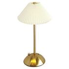 Xtricity - Lampe de table tactile LED portable Manchester - Crème-Corps de lampe en métal avec abat-jour plaqué tissu pour un style décoratif