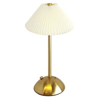 Xtricity - Lampe de table tactile LED portable Manchester - Crème-Corps de lampe en métal avec abat-jour plaqué tissu pour un style décoratif