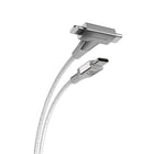Scosche - StrikeLine 2-en-1 USB-C vers USB-C/Lightning 4 pieds - Blanc -Un câble pour charger rapidement vos appareils Lightning ou USB-C