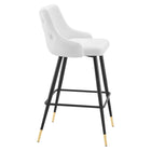 Modway - Adorn Performance Velvet Tabouret de bar - Blanc - Ensemble de 2-Rembourrage en mousse dense