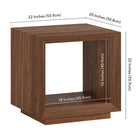 Hudson&Canal - Table d'appoint rectangulaire Tannen de 56 cm de largeur, , noyer satiné-8