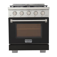 Kucht - 30 po Série KFX-X Cuisinière Pro Style au gaz naturel - Acier inoxydable/Noir-Nouveaux brûleurs true simmer pour une cuisson délicate à basse température