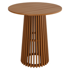 Modway - Lane Rond de 35 pouces Terrasse extérieure Bois de teck Bar Table - Naturel-Sièges 2-3