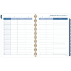 Cambridge - Agenda scolaire hebdomadaire/mensuel pour enseignants 2025-2026 - 11 po H x 8 1/2 po l - floral lavande - bilingue-Format des pages : 11 po H x 8 1/2 po l