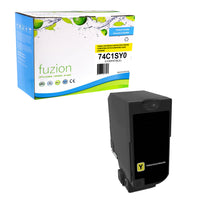 fuzion - Lexmark CS720 (74C1SY0) Cartouche de toner compatible - Rendement standard - Jaune-Jaune