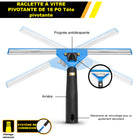 Gritt Commercial - Raclette pivotante pour fenêtres de 18 po avec déclenchement rapide-La conception en plastique léger réduit la fatigue de l’utilisateur