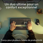Logitech - MX Keys S Combo for Mac, clavier et souris sans fil, repose-poignets, clavier rétroéclairé - Gris-Conçu pour Mac: cet ensemble clavier et souris Bluetooth est entièrement compatible avec les modèles MacBook Pro, MacBook Air, iMac et iPad d'Apple