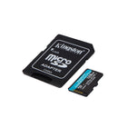 Kingston - 128 Go Canvas Go! Plus MicroSD Carte Avec Adaptateur-Idéale pour les jeux mobiles, les drones, les caméras d’action et les appareils Android