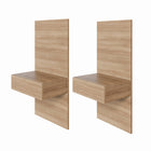 Nexera - Ensemble de 2 panneaux d'extension pour table de nuit flottante Milano, Chêne Brun-Panneaux de tête de lit fonctionnels et élégants avec tables de chevet intégrées flottantes : maximisent l'espace dans la chambre tout en rehaussant l'esthétique moderne du lit