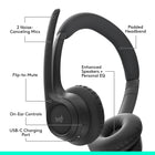 Logitech - Zone 300 casque Bluetooth sans fil avec microphone anti-parasite -Graphite-Personnalisez votre casque Logitech: personnalisez le micrologiciel de votre casque avec l’application gratuite Logi Tune (1), téléchargez l’application pour ajuster l’effet local, le niveau du micro et l’égaliseur pour une expérience audio personnalisée