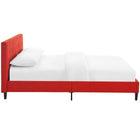 Modway - Linnea Lit plein, Atomic Red-Tête de lit en polyester touffé