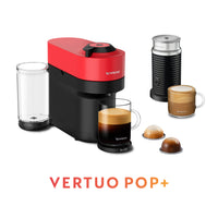 Nespresso - Machine à Café et Espresso Vertuo Pop+ par Breville avec Aeroccino - Rouge Piment-La plus petite et styleé?de nos machines Vertuo.