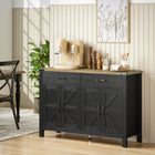 HOMCOM - Buffet 47,2 po L - noir-Convient à la salle à manger, la cuisine, le salon et l’entrée s’utilise comme bar à café, buffet ou armoire de rangement 