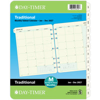 Day–Timer – Recharge d’agenda mensuel avec onglets 2027 format folio – 11 po x 8 1/2 po – anglais-Format des pages : 11 po H x 8 1/2 po l
