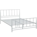Modway - Estate Lit Queen, Blanc-Lit plateforme de chalet nostalgique