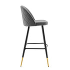 Modway - Cordial Performance Velvet Tabourets de bar - Gris - Ensemble de 2-Assemblée requise