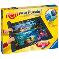 Ravensburger - Roll Your Puzzle pour des puzzles de 300 à 1 500 pièces-Contenu : tapis en feutre antidérapant, tube en plastique, 2 élastiques.