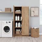 Prepac - Cabinet Accent Elite 32 po avec portes à panneaux, cabinet de rangement avec 3 étagères ajustables - Chêne naturel-9