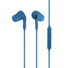 Basic Tech Écouteurs intra-auriculaires avec fil avec contrôle du volume et microphone intégré - Bleu-Universel