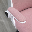 Vinsetto - Chaise de bureau à bascule respirante avec accoudoirs relevables - rose-Garantie limitée du fabricant de 90 jours