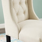 Modway - Baronet Bouton à touffe Tissu rembourré Tabouret de comptoir - Beige-Rembourrage en mousse dense