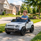 Qaba - Voiture électrique 12V sous licence Land Rover avec télécommande, suspension - blanc-Suspension à quatre roues réduisant les secousses pour un confort de conduite amélioré
