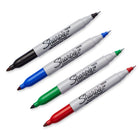 Sharpie - Marqueurs indélébiles à pointe double − Couleurs variées − Paquet de 4-à séchage rapide