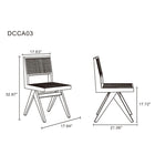 Manhattan Comfort - Lot de 2 chaises de salle à manger Hamlet 44,8 cm style industriel chic - Nature-Cadre en frêne massif américain avec des textures de grain naturelles