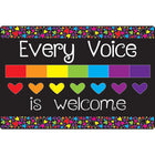 Ashley Productions - Smart Poly Tapis de bienvenue avec dos antidérapant - 15 -5" x 23 -5" - Chaque voix est la bienvenue ici - Lot de 2-Illuminez votre salle de classe avec une explosion de couleurs et de créativité, tout en offrant un espace confortable et accueillant pour que les élèves se rassemblent et apprennent.
