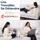 ShoppingAll - Pouf pour ordinateur portable, support de livre, coussin, oreiller, support - Gris-7
