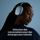Apple - AirPods Max 2 (USB-C) - Lumière stellaire-Voyagez D’une Langue À L’autre: Appuyez longuement sur le bouton de mode d’écoute pour activer la traduction en direct propulsée par Apple Intelligence, qui traduit automatiquement ce qu’on vous dit dans la langue de votre choix