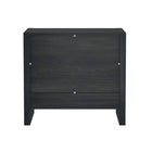 Manhattan Comfort - Table de nuit moderne Linda 24" à 2 tiroirs - Gris charbon-Assemblage à domicile requis Tout le matériel inclus