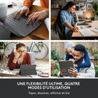 Étui clavier Logitech Combo Touch pour iPad A16/ 10.9" (10e génération) - Anglais - Gris Oxford-Alimenté par l'iPad via le Smart Connector