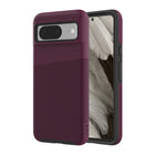 AXS - PROTech Plus étui mince anti-choc avec double couche pour Google Pixel 8 - Sangria-Résistant aux chutes jusqu’a 10 pieds
