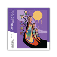 Oscardo - Casse-tête Gifts from Creator d’Emily Kewageshig avec motif artistique autochtone - 500 pièces-Défi de casse-tête de 500 pièces – Un équilibre parfait entre plaisir et concentration, idéal pour les adultes, les familles et les amateurs de casse-tête de tous niveaux